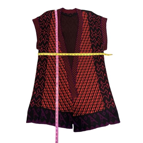 Woven Open Cardigan Sweater Lagenlook Free Size - Picture 6 of 7